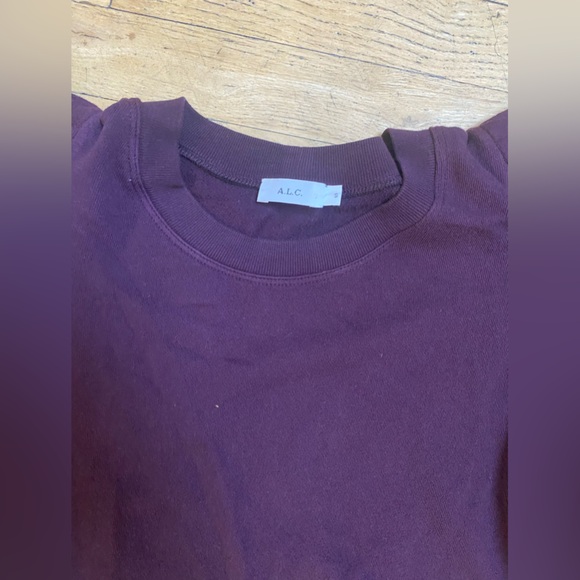 A.L.C. Size small wine color sweater. Puff shoulder. Size small - Picture 2 of 3